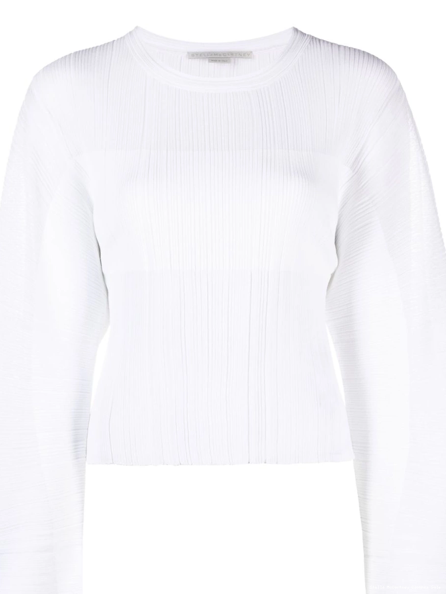 Stella McCartney Women plisse top semi-sheer 0722